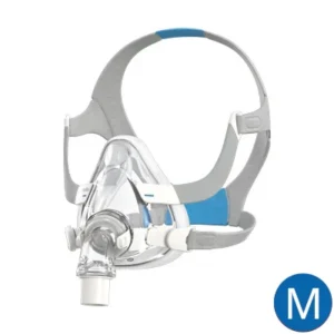 Maska CPAP na twarz z paskami mocującymi, rozmiar M.