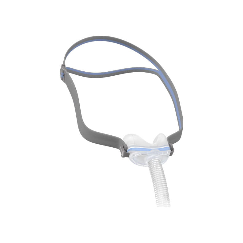 Maska do terapii CPAP z rurką, przeznaczona do leczenia bezdechu sennego.